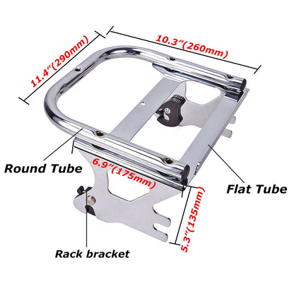 Detachable Two-up Tour Pack Mount Luggage Rack Bracket For Harley Touring 97-08