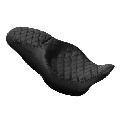 Black Rider & Passenger Pillion Seat Fit For Harley Touring Electra Glide 09-23