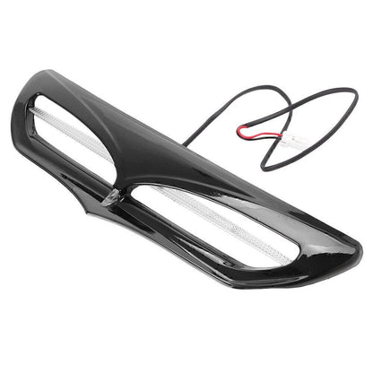 1x Black Batwing Fairing Bent Trim Accent w/ LED Lights Cover Fit Harley Touring