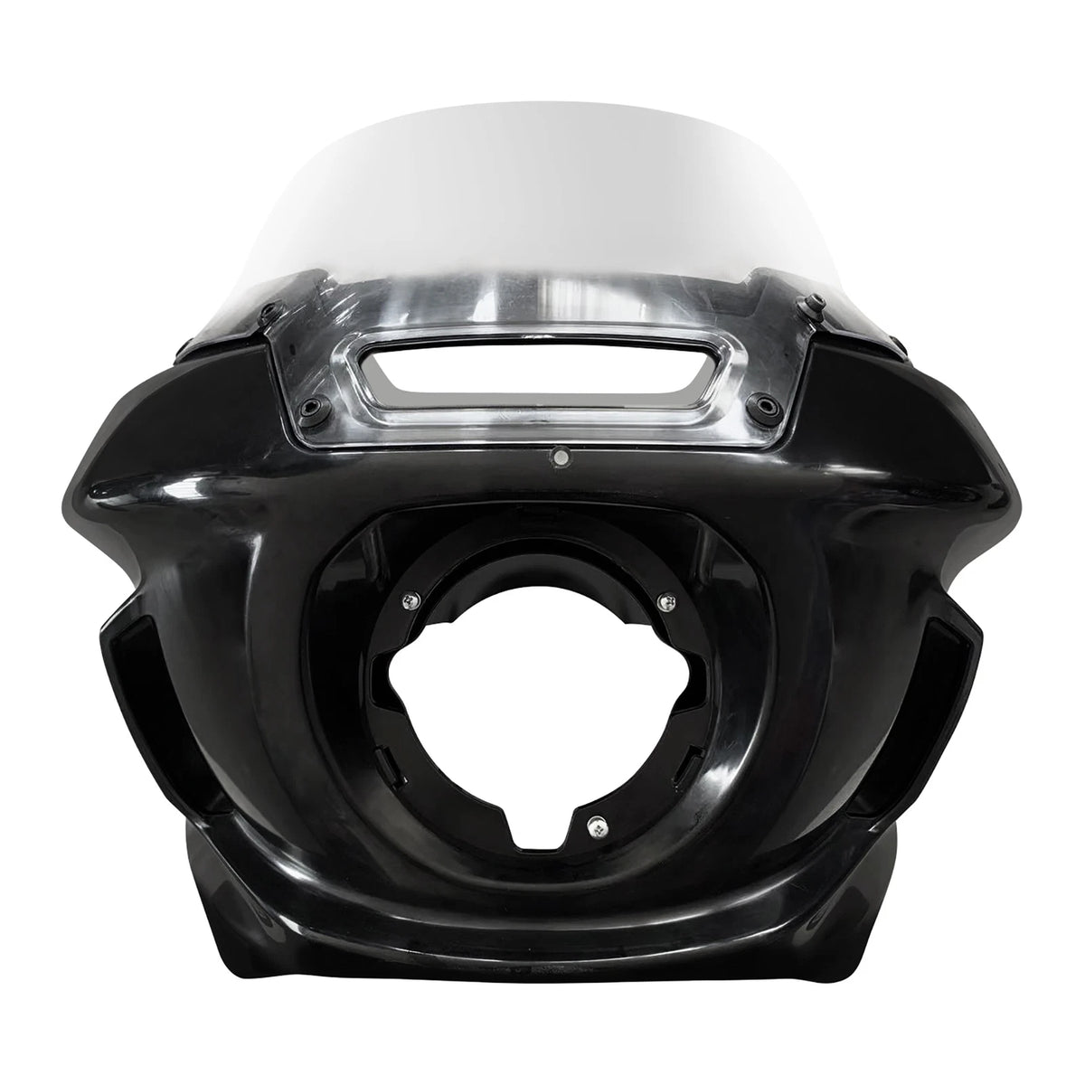 Black Headlight Fairing Windshield Bracket For Harley FXLRST LOW RIDER ST 22-25