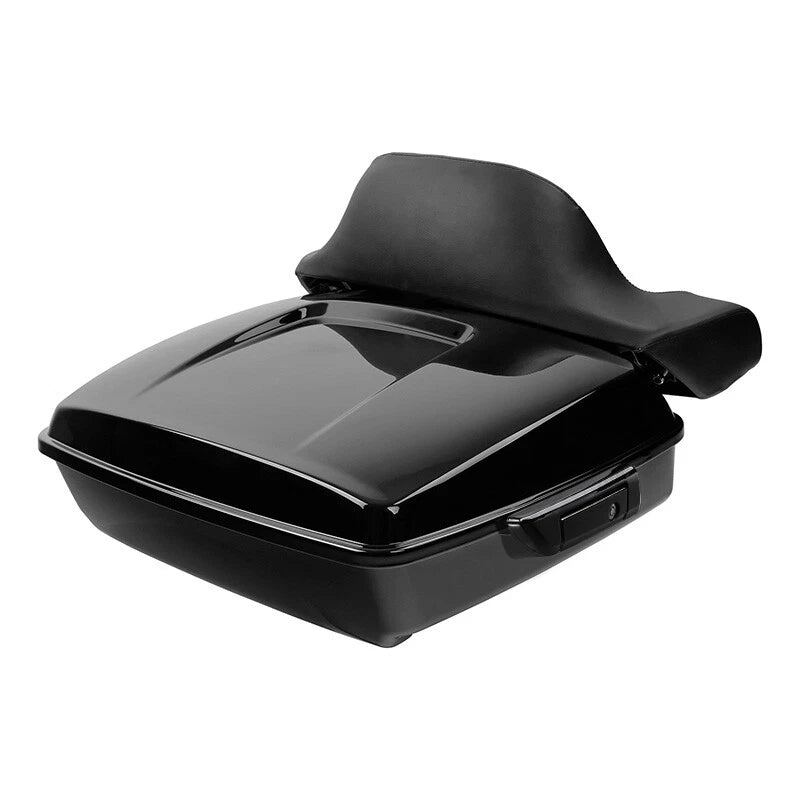 Black Chopped Trunk Pad Tail Light Mount Rack For Harley Davidson Touring 14-Up