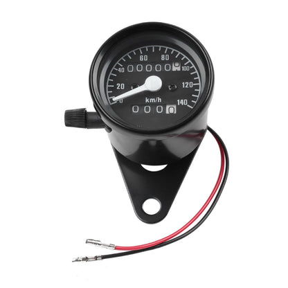 Motorcycle Universal Odometer Speedometer Tachometer Gauge Black 12V