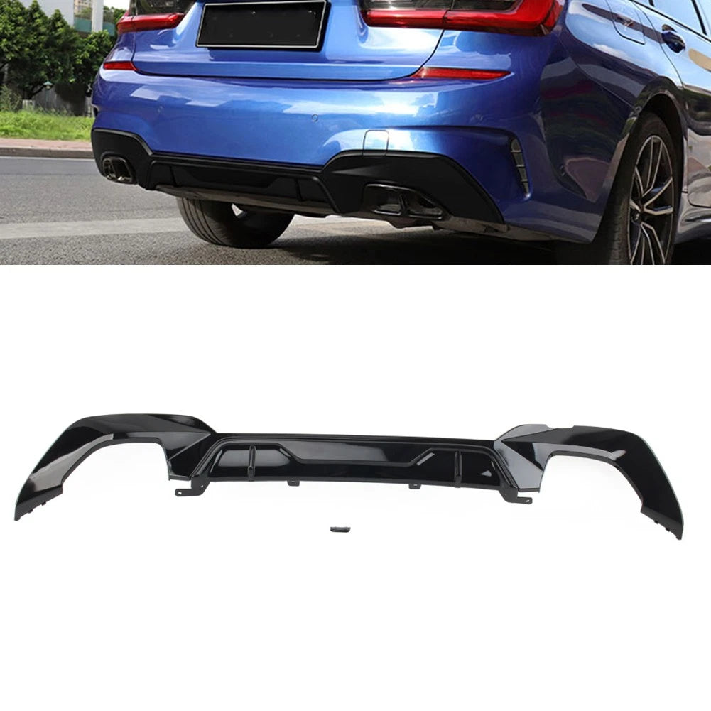 Rear Bumper Lip Diffuser Lip For BMW 3 Series G20 G21 G28 2019+ US Stock Black