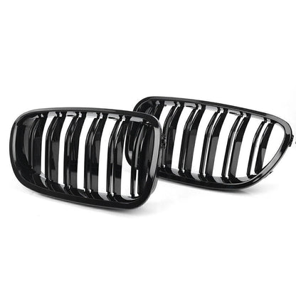 2x Front Grille Grill Kidney Gloss Black For BMW 5-Series F10 F11 M5 528i 530i