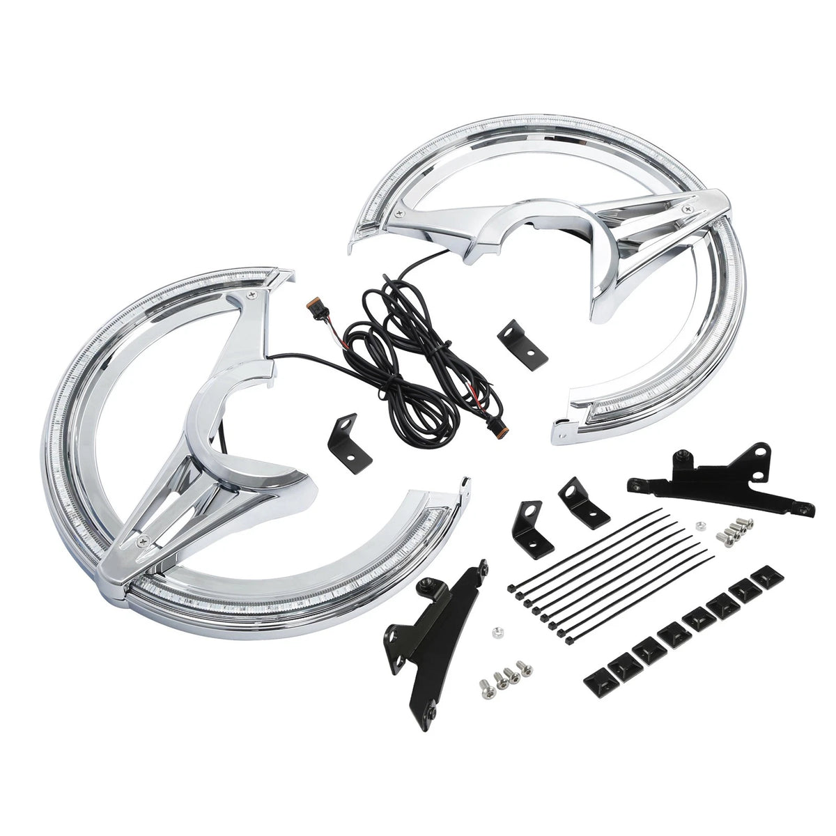 Brake Rotor Covers w/ LED Light Fit For Honda Goldwing 1800 GL1800 2018-2026 19