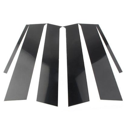 6pcs Pillar Posts Set Door Trim Black For Mitsubishi Lancer Sedan 2008-2017 2009