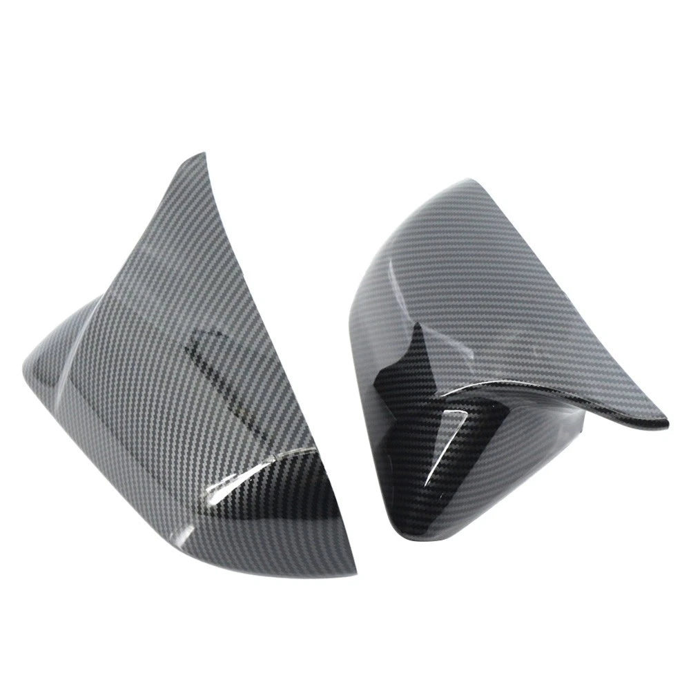 Rearview Side Mirror Cover Caps Carbon Fiber Pattern For Ford Mustang 2015-2023