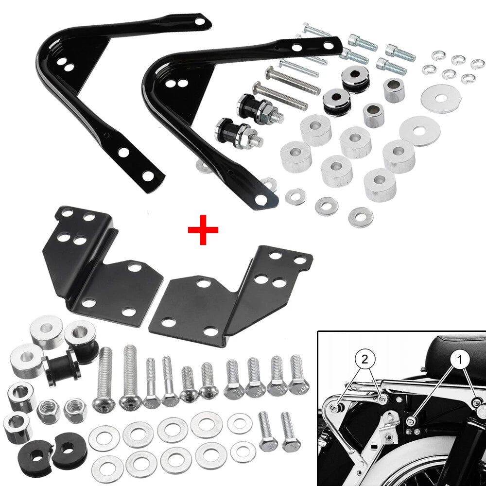 Backrest Sissy Bar Tour Rack Docking Hardware For Harley Touring Glide Road King