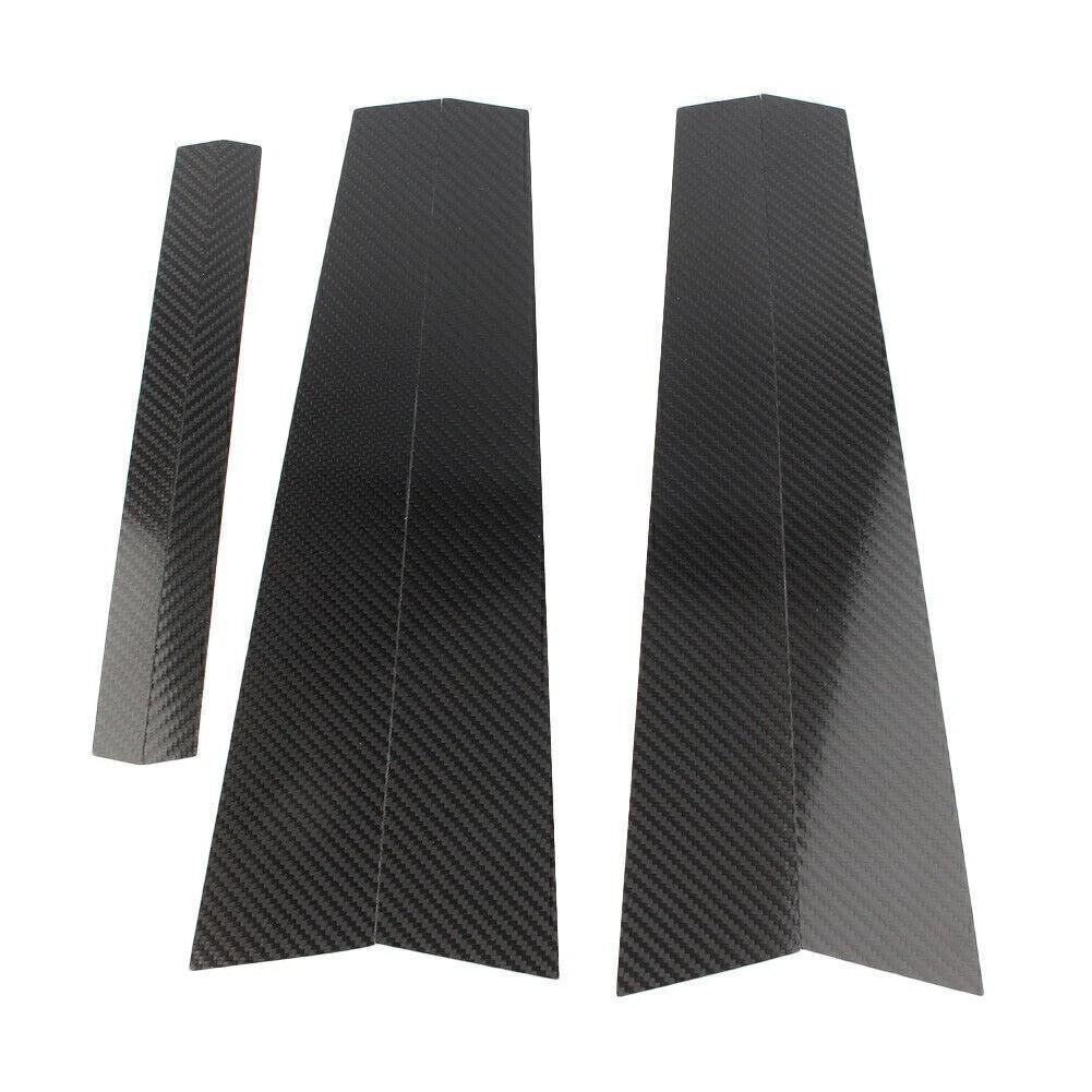 Window B Pillar Trim Cover Set Carbon Fiber Fit BMW 3 Series E46 1998-2004
