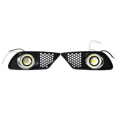 Pair Front Bumper FogLight Grill with light For Mercedes Benz C CLASS W204 08-10