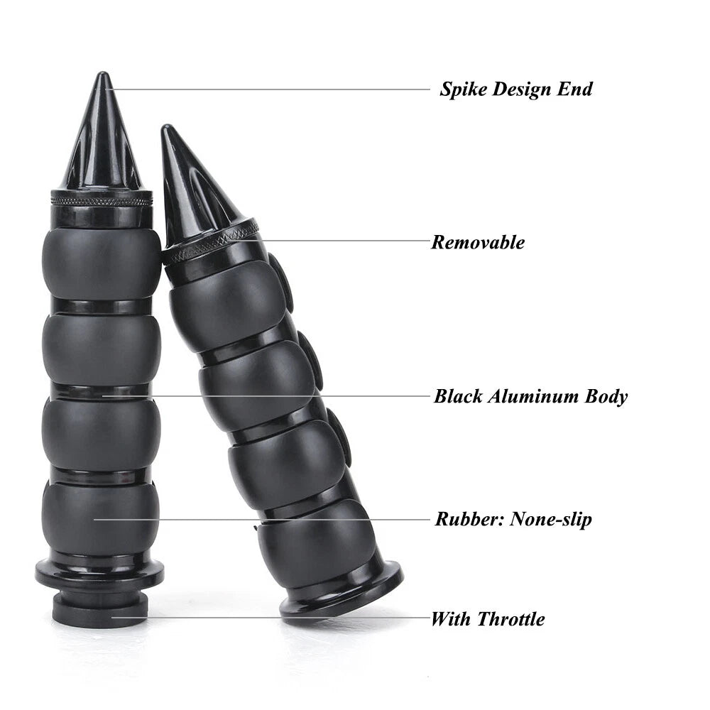 1" Black Handle Bar Hand Grips Fit for Harley Touring Sportster XL883 1200 Dyna