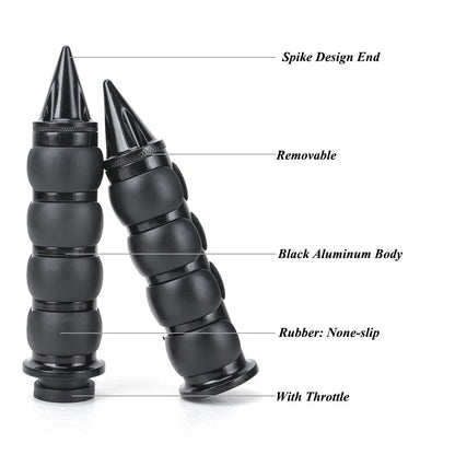 1" Black Handle Bar Hand Grips Fit for Harley Touring Sportster XL883 1200 Dyna