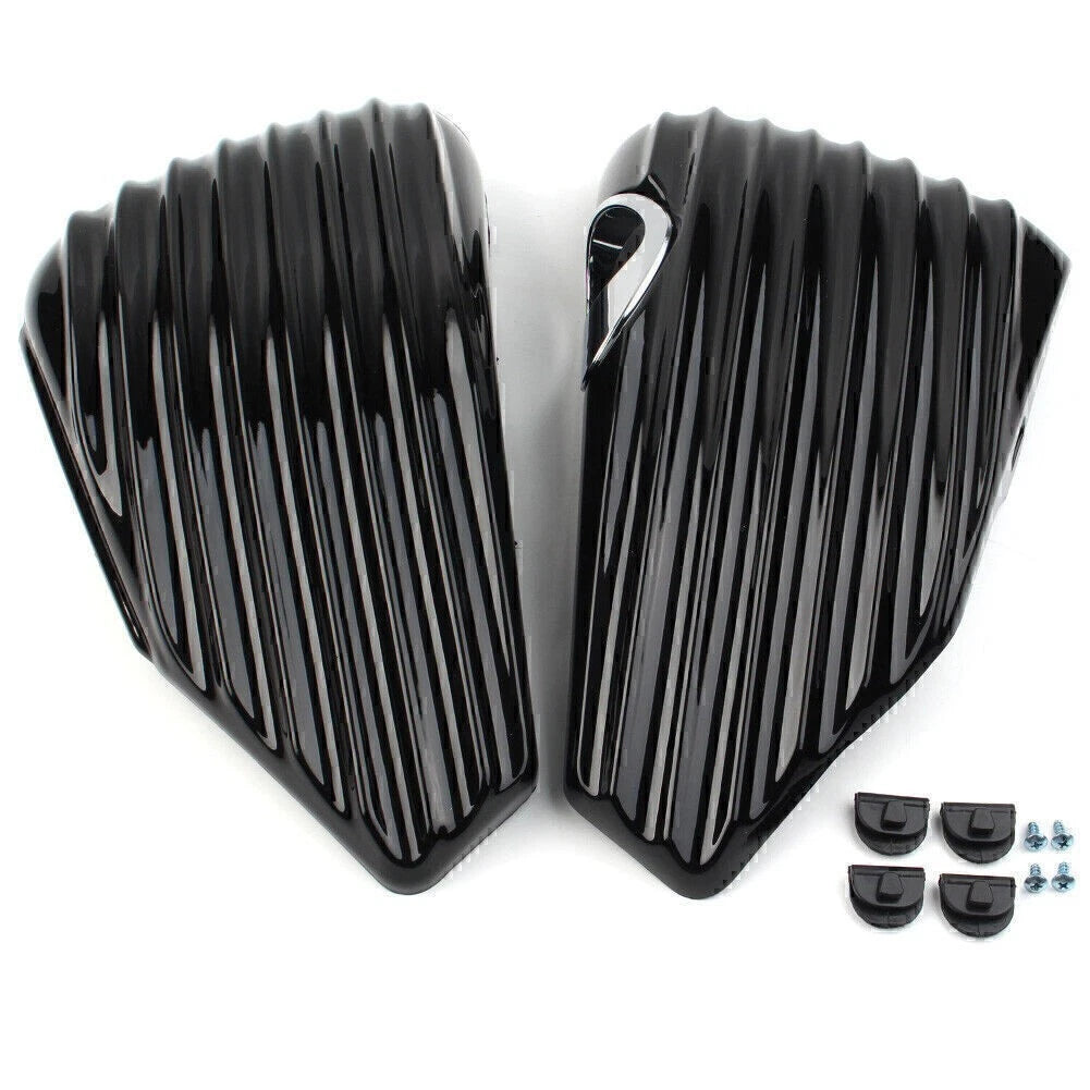 Left & Right Side Oil Tank Battery Cover Fit Harley Sportster XL883 XL1200 04-13