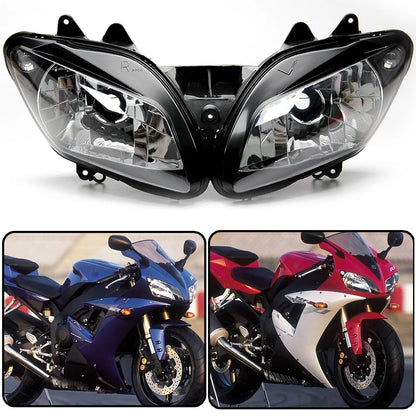 Left Right Headlight Headlamp Assembly For Yamaha YZF R1 YZF-R1 R1000 2002 2003