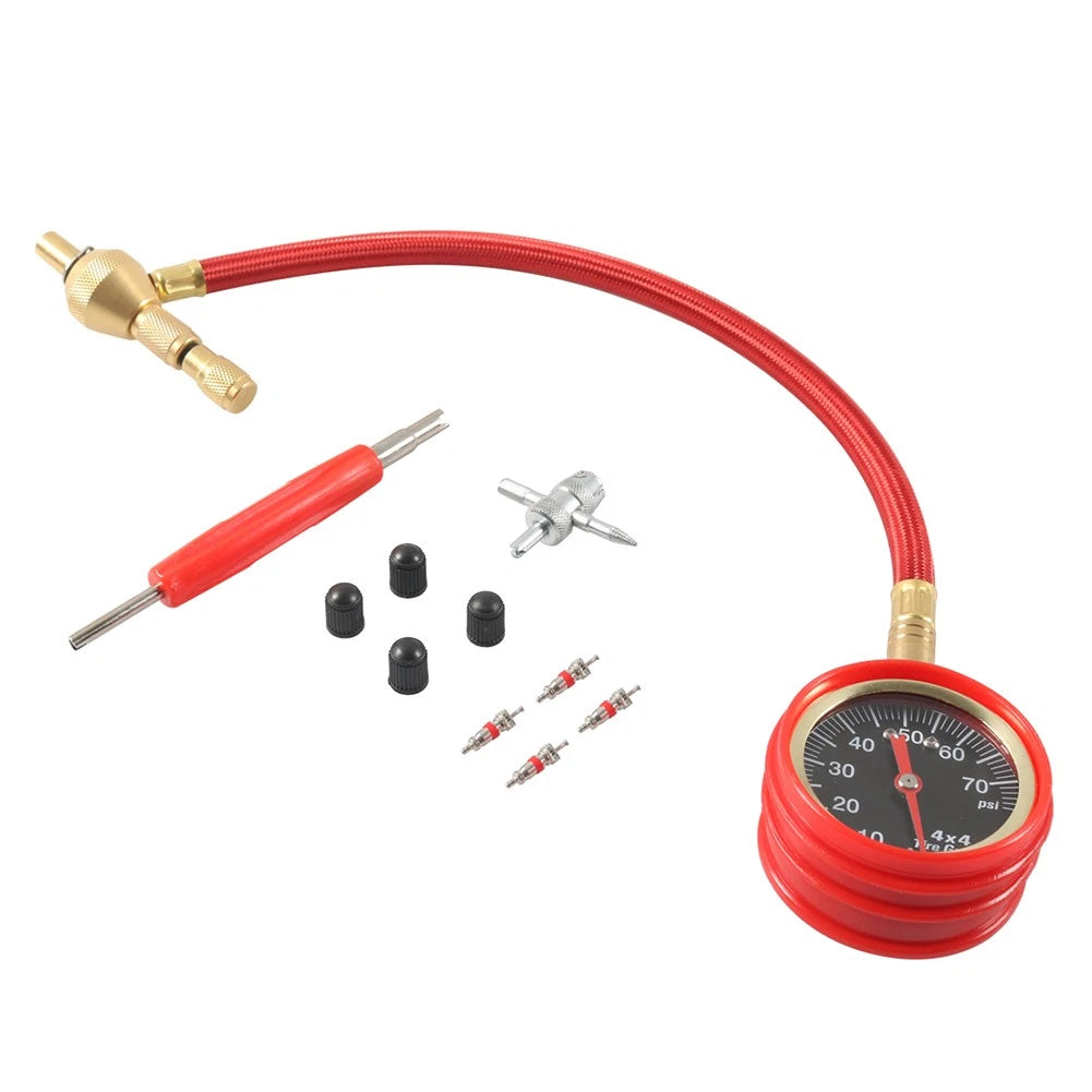 Tire Deflator Tire Pressure Gauge Rapid Air Down Offroad Kit For Offroad Tire