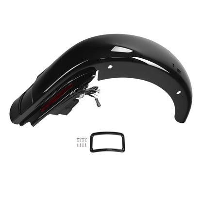 Stretched Hard Saddlebags LED Rear Fender System For Harley Electra Glide 93-08