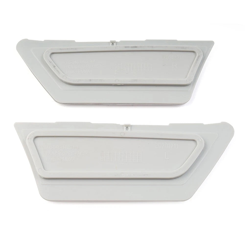 1 Pair Front Bumper Reflector Side Marker Light Yellow For Audi A4 B9 2017-2019