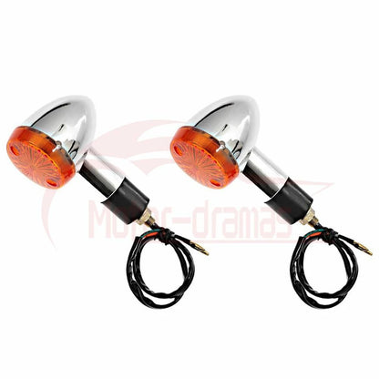 Pair Motorcycle Turn Signal Blinker Indicator Light For Honda Suzuki Yamaha