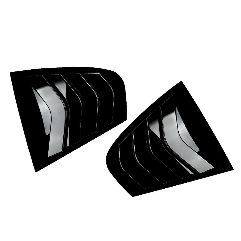 Rear Side Window Quarter Louver Trim For BMW 3 Series F30 2013-2019 Gloss Black
