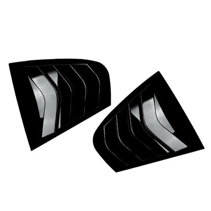 Rear Side Window Quarter Louver Trim For BMW 3 Series F30 2013-2019 Gloss Black
