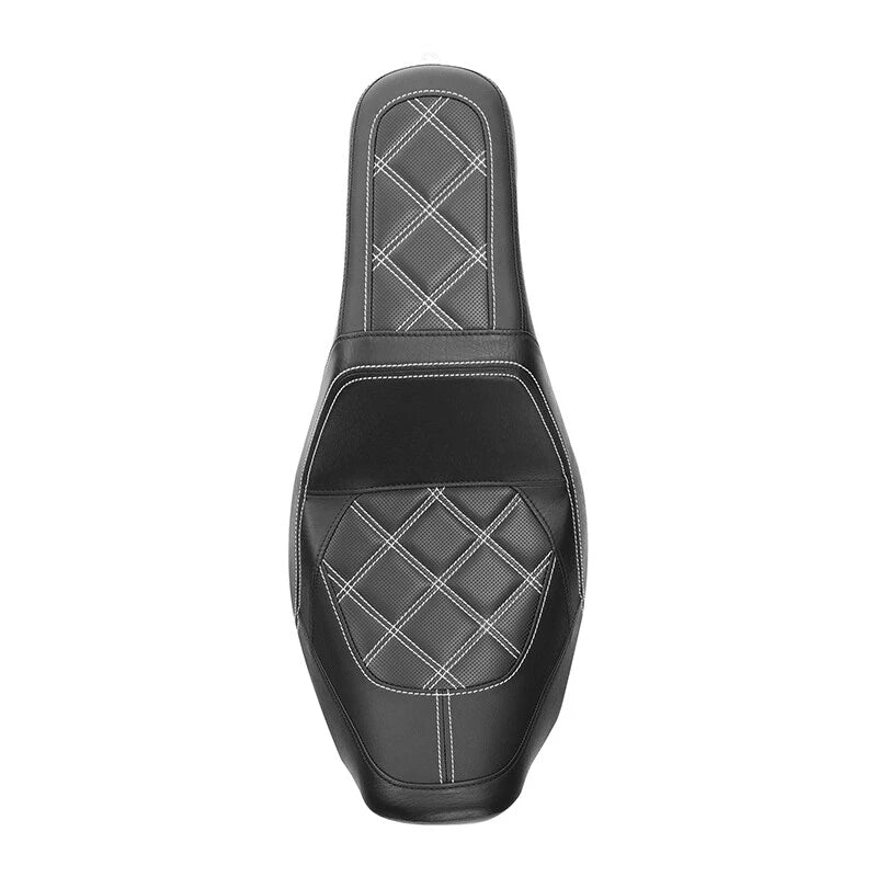 Driver Passenger Seat Fit For Harley Dyna Super Glide Custom FXDC 2006-17 Black
