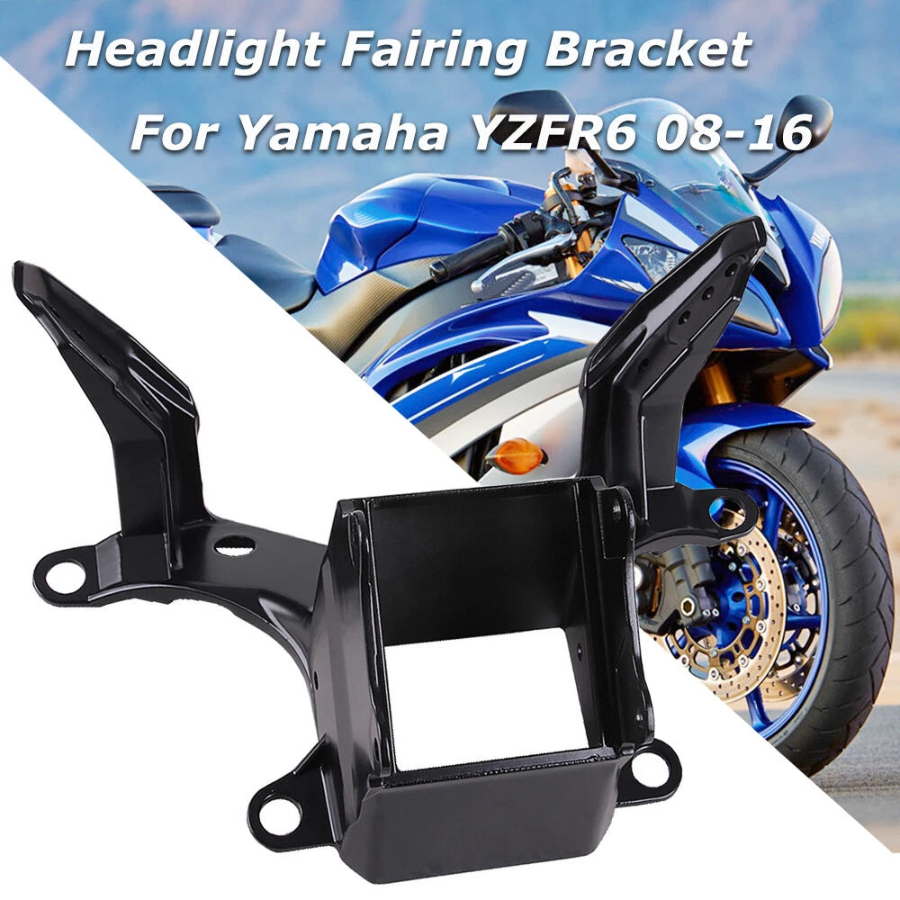Black Upper Headlight Fairing Stay Bracket For Yamaha YZFR6 YZF R6 YZF-R6 08-16