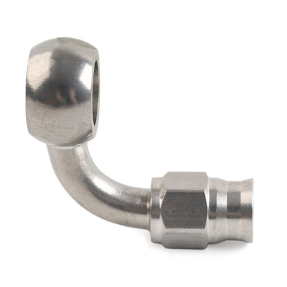 Stainless Steel 10.2mm 3/8 Eye Banjo Hose Ends AN-3 90 Degree Brake Motorcycle