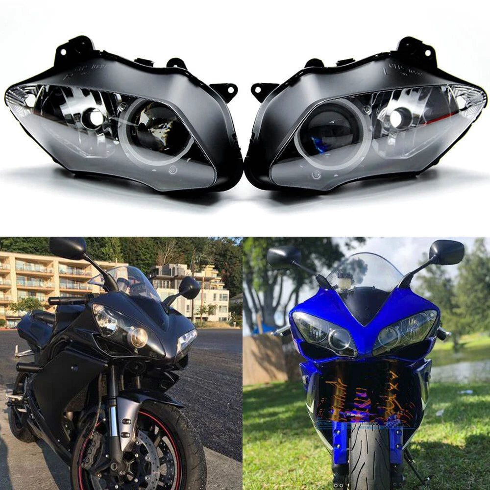 Left Right Headlight Headlamp Assembly For Yamaha 2007 2008 YZF R1 YZF-R1 YZFR1