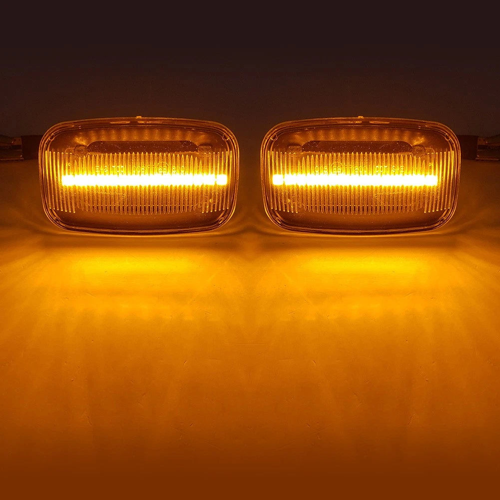Dynamic LED Sequential Side Marker Turn Amber Light Fit Toyota Land Cruiser