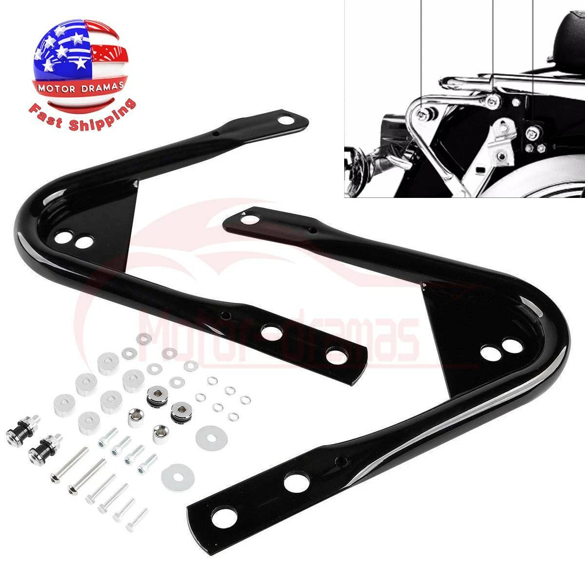 Detachable Tour Pack Mount Docking Hardware Kit Fit For 1997-2008 Harley Touring