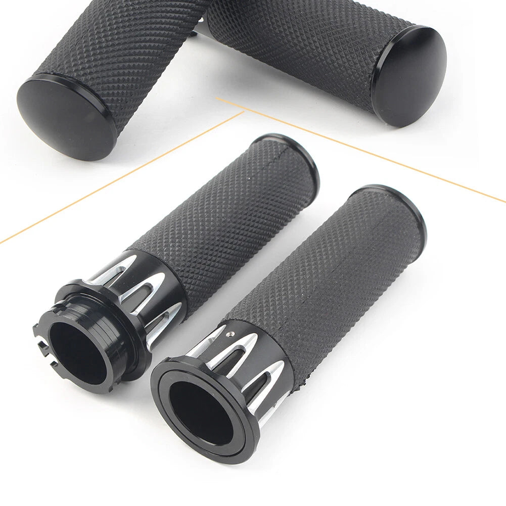 1'' Handle Bar Hand Grip For Harley Touring Street Glide Softail Dyna TU5 2pcs