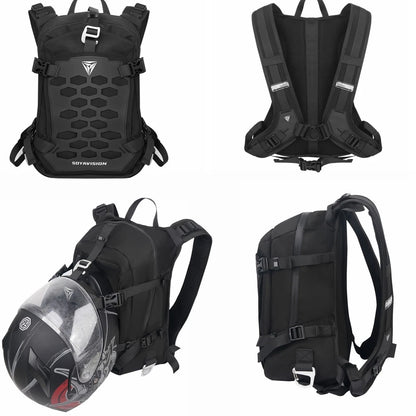 Motorcycle Backpack Waterproof Helmet Luggage Backpack Bag Men Accessories Black