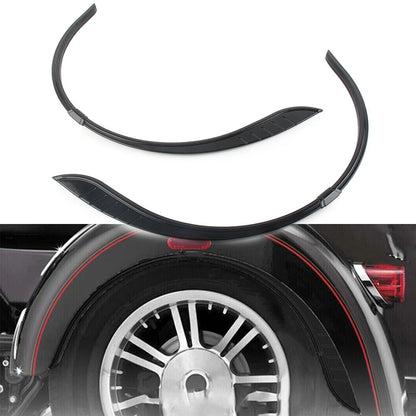 For Harley Tri-Glide Ultra FLHTCUTG Rear Fender Flares Skirts Trim Accent Black