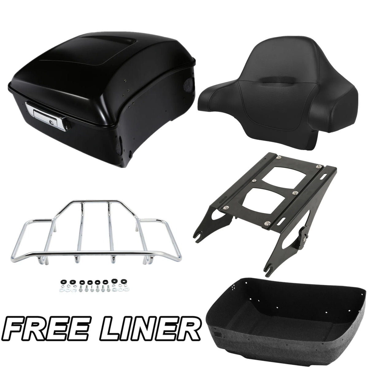 King Trunk Pad Mount Rack Fit For Harley Touring Electra Glide 2014-Up