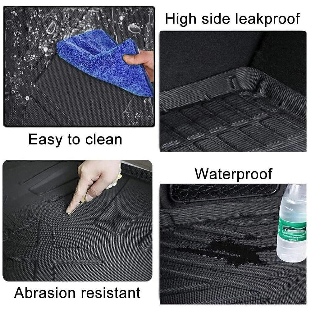 Black Car  Rear Boot Cargo Liner Trunk Floor Mat Tray For Honda CRV 2017-2022