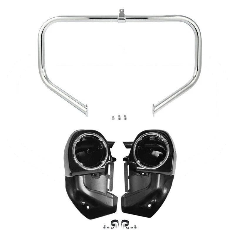 Lower Vented Fairings Speaker Pods &Crash Bar Fit For Harley Electra Glide 09-13