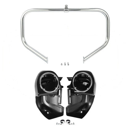 Lower Vented Fairings Speaker Pods &Crash Bar Fit For Harley Electra Glide 09-13