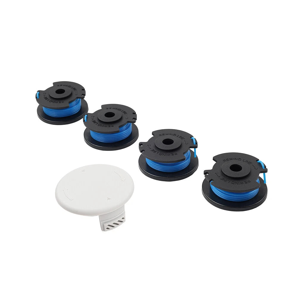 Spools 0.065 4 Pack With Cap Fit for HART Auto-Feed String Trimmers Nylon & ABS