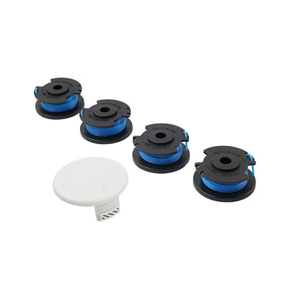Spools 0.065 4 Pack With Cap Fit for HART Auto-Feed String Trimmers Nylon & ABS