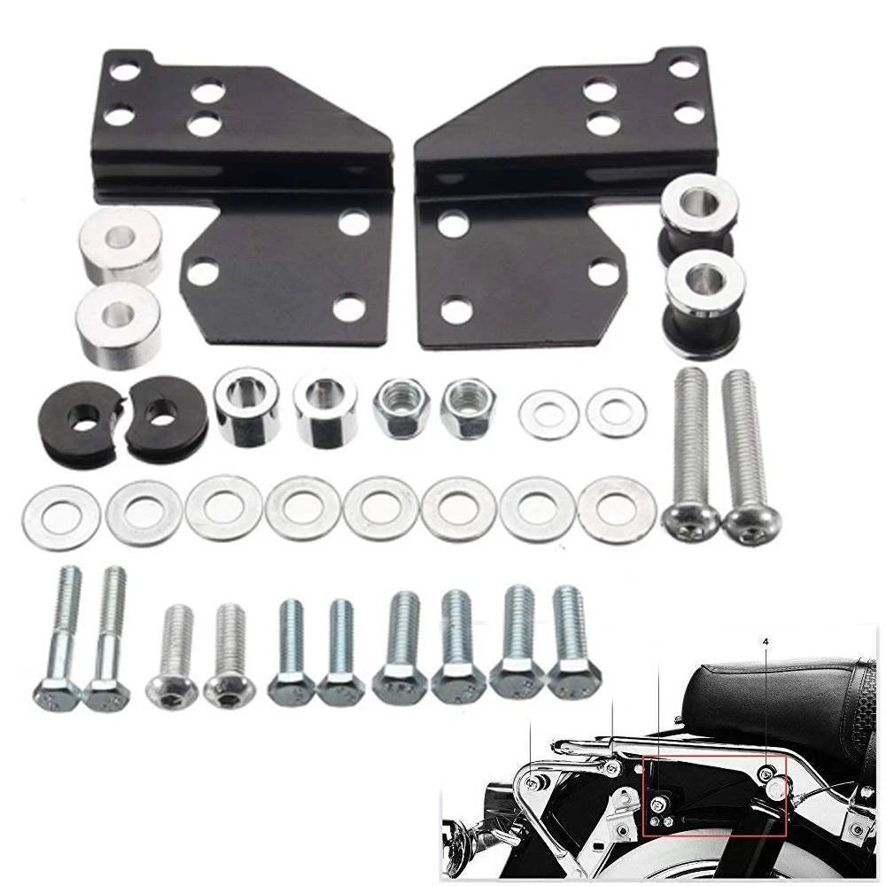 Tour Pack Pak Trunk Mount Rack Bracket + Docking Hardware Kit For Harley Touring