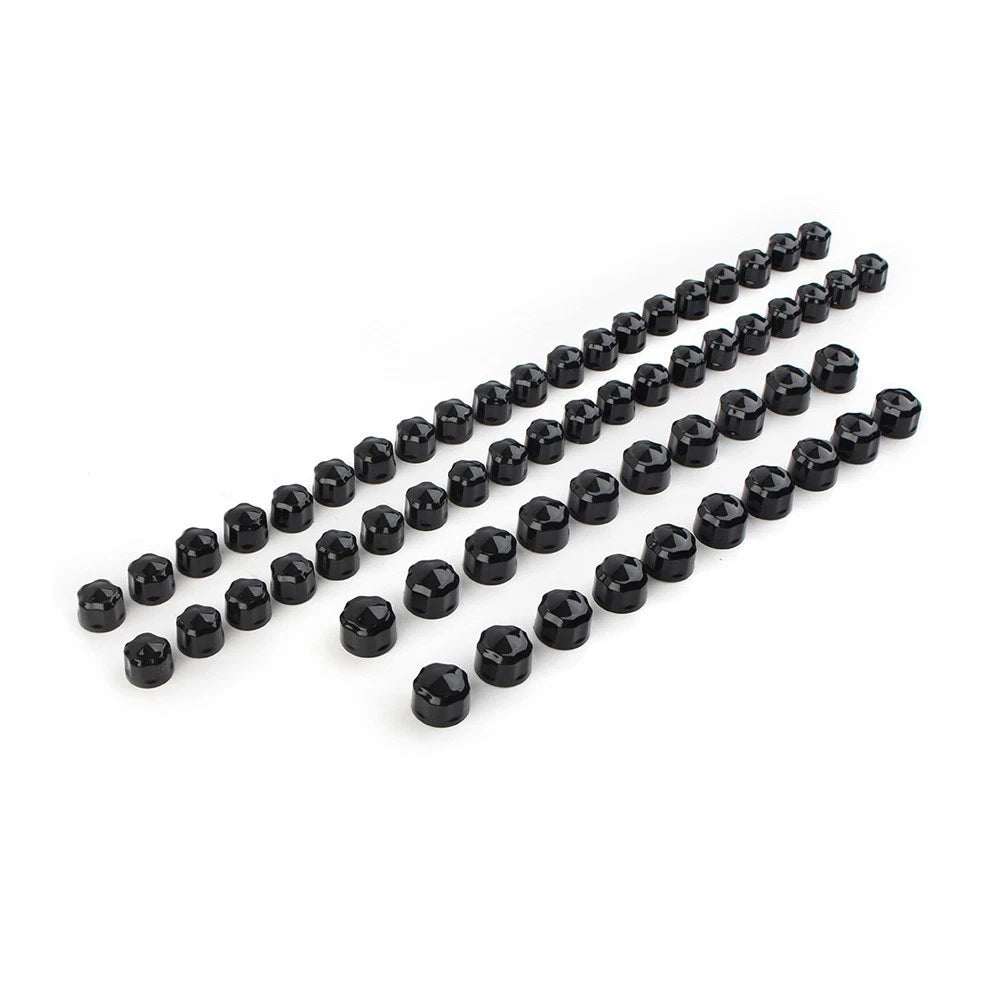 1 Set Engine Bolt Caps Cover Plastic Black For Harley Road Street Glide Softail