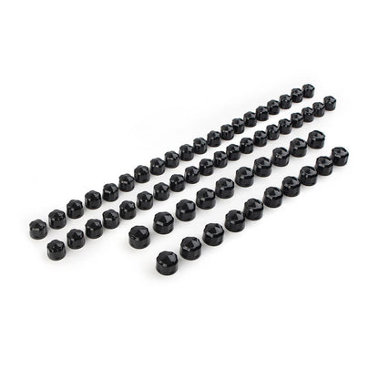 1 Set Engine Bolt Caps Cover Plastic Black For Harley Road Street Glide Softail