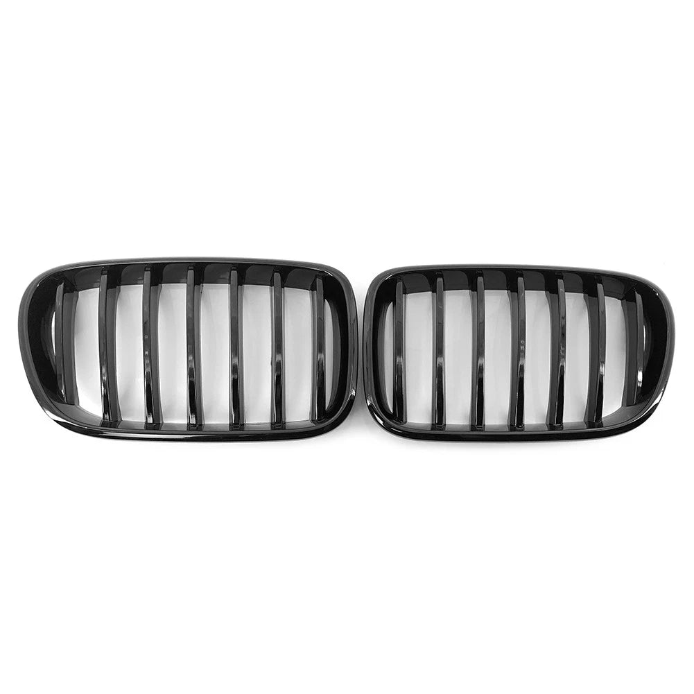 2x Front Radiator Kidney Grille For BMW X3 F25 2009-2017 51117237422 Gloss Black