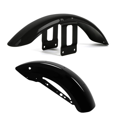 Vivid Black Front & Rear Fender Fit For Harley Sportste XL883 1200 Custom 04-22