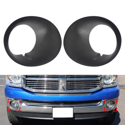 2pcs Front Bumper Fog Light Bezel Cover For Dodge Ram 1500 2500 3500 2002-2008