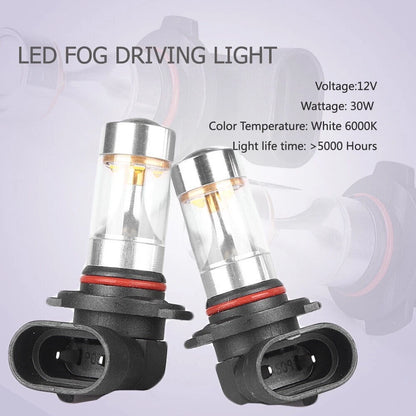 30W H10 6000K DRL LED Fog Lights Driving Lamp  Super  Bulbs High Power White