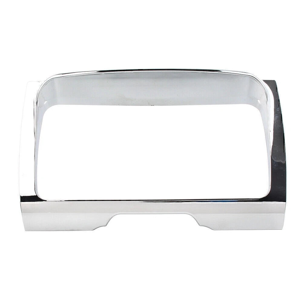 1x ABS Chrome Radio Trim Bezel Center Stereo Accent Decorative Frame For Harley