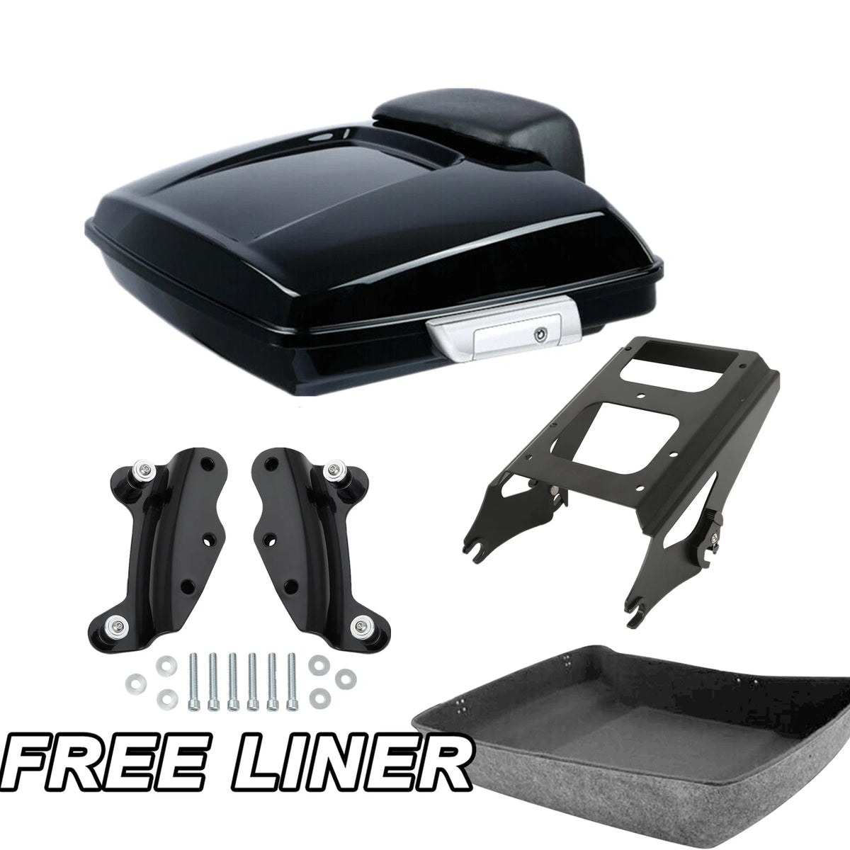 5.5" Razor Trunk Pad Mount Rack Docking Kit Fit For Harley Road Glide King 09-13
