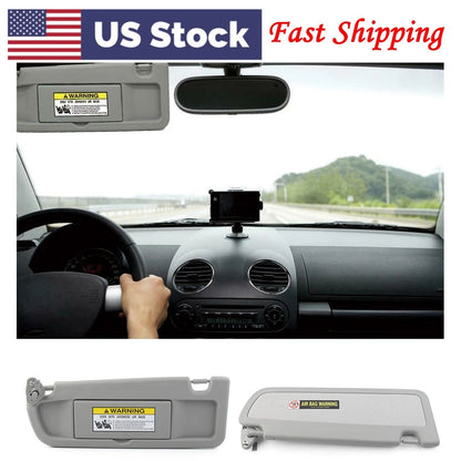 Left Side Sun Visor For Honda Civic EX LX Sedan SI Coupe 2006-2011 Gray Mirror