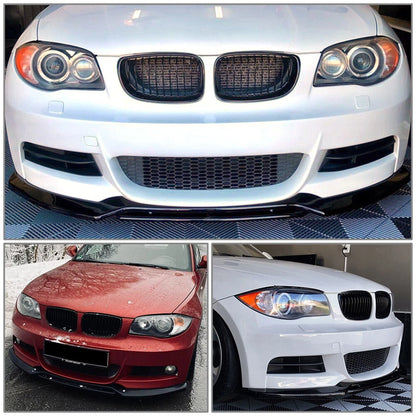 Front Bumper Lip Chin Spoiler Splitter Black Fit BMW 1 Series E82 E88 2007-2010